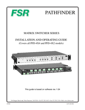 FSR PathFinder PFD-4X4 Installation And Operating Manual