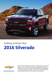 Chevrolet Silverado 2016 Reference Manual