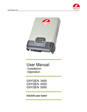 SOLEOS OXYGEN 5000 User Manual