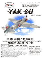 Cymodel YAK 3U CY8021 Instruction Manual