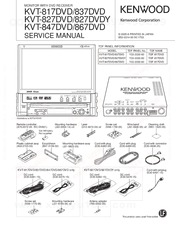Kenwood KVT-817DVD - Excelon - DVD Player Service Manual