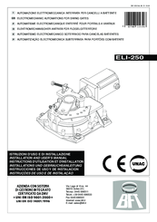 BFT ELI-250V Installation And User Manual