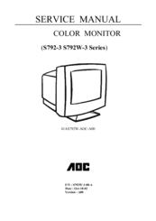 AOC S792-3 Series Service Manual