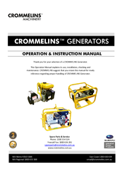 CROMMELINS 1B40 Operation & Instruction Manual
