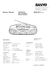 Sanyo MCD-Z31F Service Manual