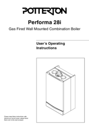 Potterton Performa 28i User Operating Instructions Manual