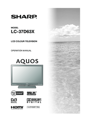 Sharp LC-37D63X Operation Manual