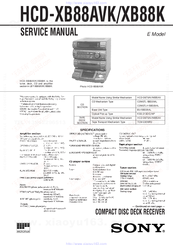 Sony HCD-XB88AVK Service Manual
