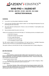 Azden EX-503 Instruction Manual