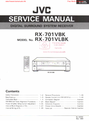 Jvc rx-701vbk Service Manual