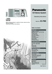 Panasonic SC-PM9 Operating Instructions Manual