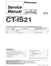 Pioneer CT-IS21 Service Manual