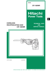 Hitachi CR 18DMR Technical Data And Service Manual