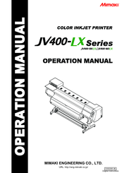 MIMAKI JV400-130LX Operation Manual
