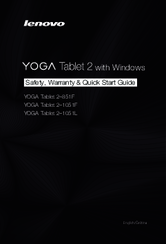 Lenovo YOGA Tablet 2-1051F Safety, Warranty & Quick Start Manual