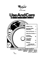 Whirlpool RC864OXB Use And Care Manual