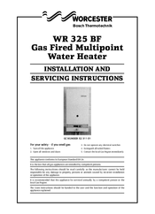 Worcester WR 325 BF Installation And Servicing Instructions