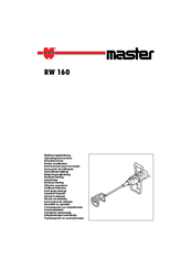 Master RW 160 Operating Instructions Manual