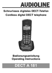 AUDIOLINE DECT A 181 Operating Instructions Manual