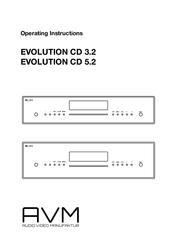 AVM EVOLUTION CD 5.2 Operating Instructions Manual
