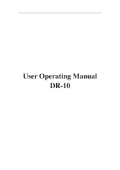 Joyplus DR-10 User's Operating Manual