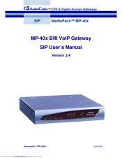 AudioCodes MediaPack MP-408 User Manual