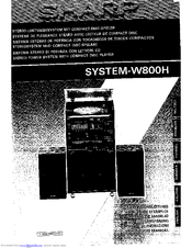 Sharp SYSTEM-W800H Operation Manual