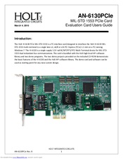 Holt AN-6130PCIe MIL-STD 1553 User Manual