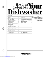 Hotpoint HDA489M Use And Care Manual