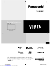 Panasonic VIERA TH-L22X25Z Operating Instructions Manual