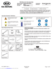 Kia 1U056 ADU00 Installation Instructions Manual