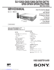 Sony SLV-GF80 Service Manual