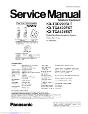 Panasonic KX-TCD220SLT Service Manual