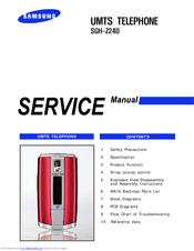 Samsung SGH-Z240 Service Manual