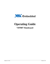VIA Mainboard VB7007 Operating Manual