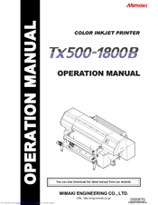 MIMAKI Tx500-1800B Operation Manual