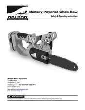 Neuton Battery-Powered Chain Saw Safety & Operating Instructions Manual