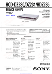Sony HCD-DZ231 Service Manual