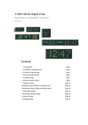 Vortex V-400x Series Operating And Installation Instruction