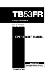 Takeuchi TB53FR Operator's Manual