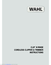 Wahl CLIP'N'RINSE Instruction Manual