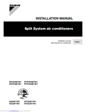 Daikin R200F7W1 Installation Manual