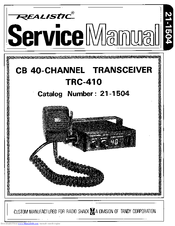 Realistic TRC-410 Service Manual
