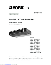 York YDDN-45C(A/B)15A Instruction Manual