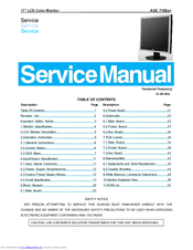 AOC 719Sa+ Service Manual