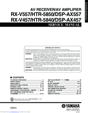Yamaha RX-V557 Service Manual