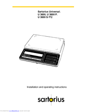 Sartorius U 3600 P Installation And Operating Insctructions