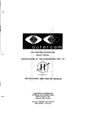 Hammarlund FM50A Installation And Service Manual