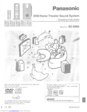 Panasonic SCDM3 - DVD HOME THEATER SYSTEM Operating Instructions Manual