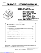 Sharp MX-C300F Installation Manual